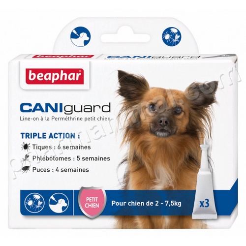 CANIGUARD LINE-ON (2-7,5 KG)   	plaq/3    	sol ext